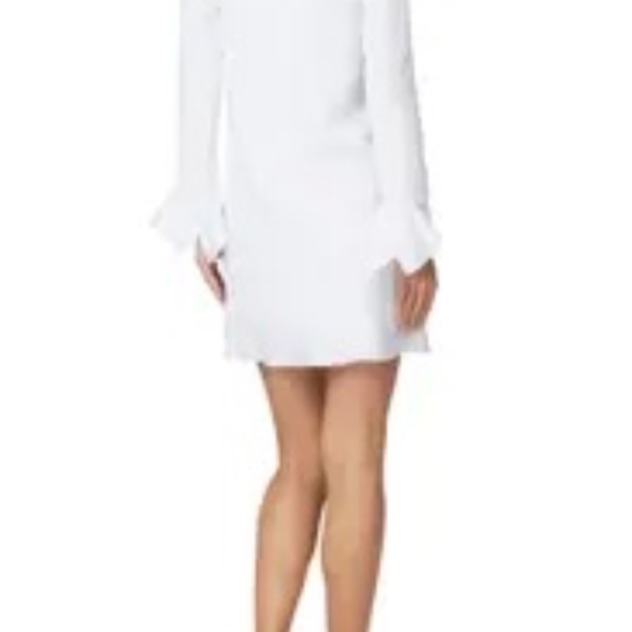 Victoria Beckham Rent the Runway White pleated detail shift dress sz 2 $525 - Picture 2 of 4